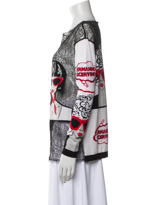 Ermanno Scervino Virgin Wool Printed Sweater