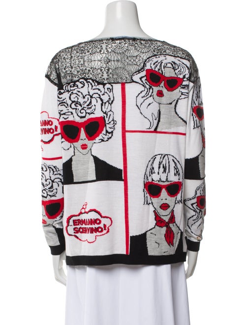 Ermanno Scervino Virgin Wool Printed Sweater