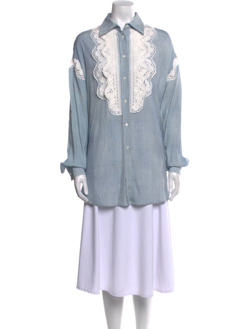 Ermanno Scervino Lace Pattern Long Sleeve Tunic