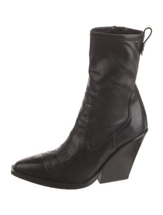 Ermanno Scervino Leather Sock Boots