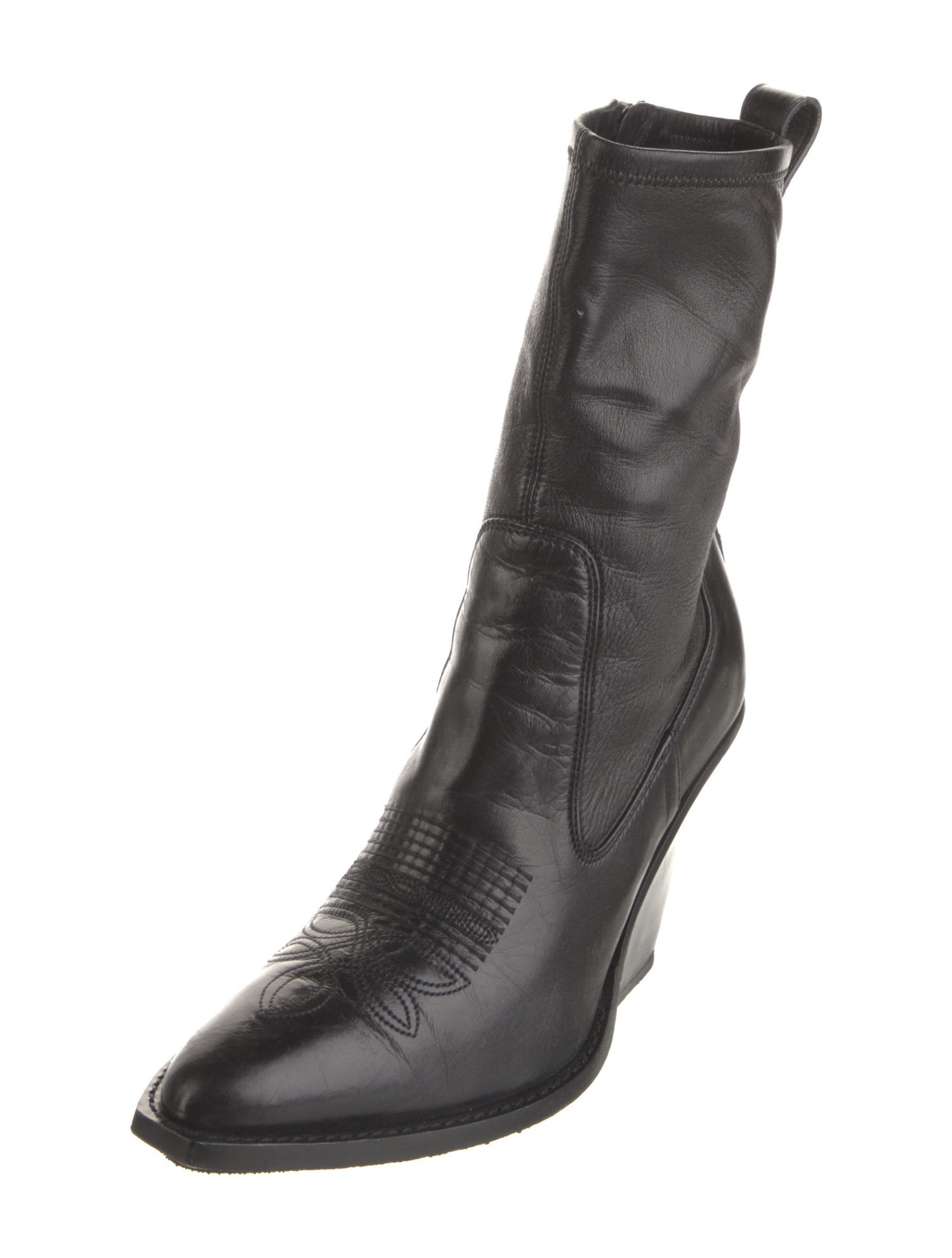Ermanno Scervino Leather Sock Boots