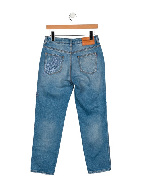 Ermanno Scervino High-Rise Straight Leg Jeans