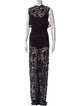 Ermanno Scervino Lace Pattern Crew Neck Jumpsuit