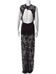 Ermanno Scervino Lace Pattern Crew Neck Jumpsuit