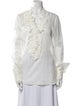 Ermanno Scervino V-Neck Long Sleeve Blouse