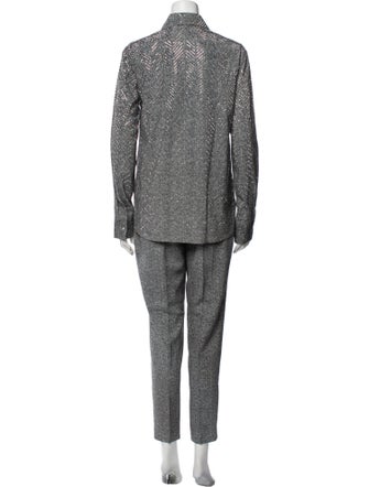 Ermanno Scervino Printed Glitter Accents Pant Set