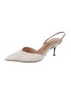 Ermanno Scervino Embossed Leather Slingback Pumps