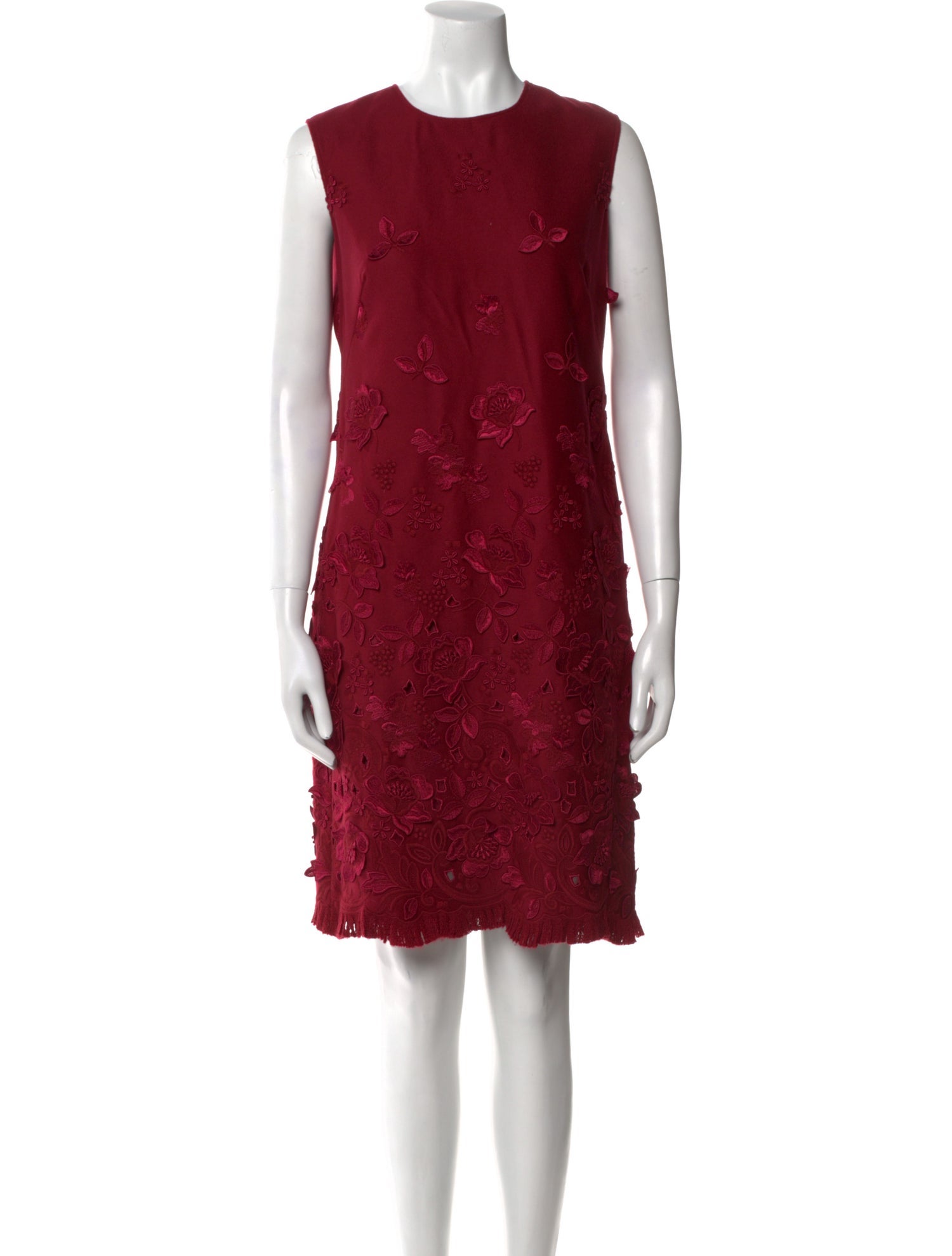 Ermanno Scervino Virgin Wool Knee-Length Dress w/ Tags