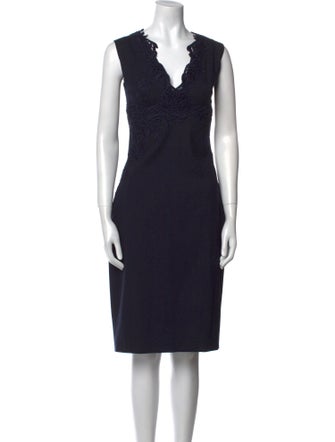 Ermanno Scervino Virgin Wool Midi Length Dress