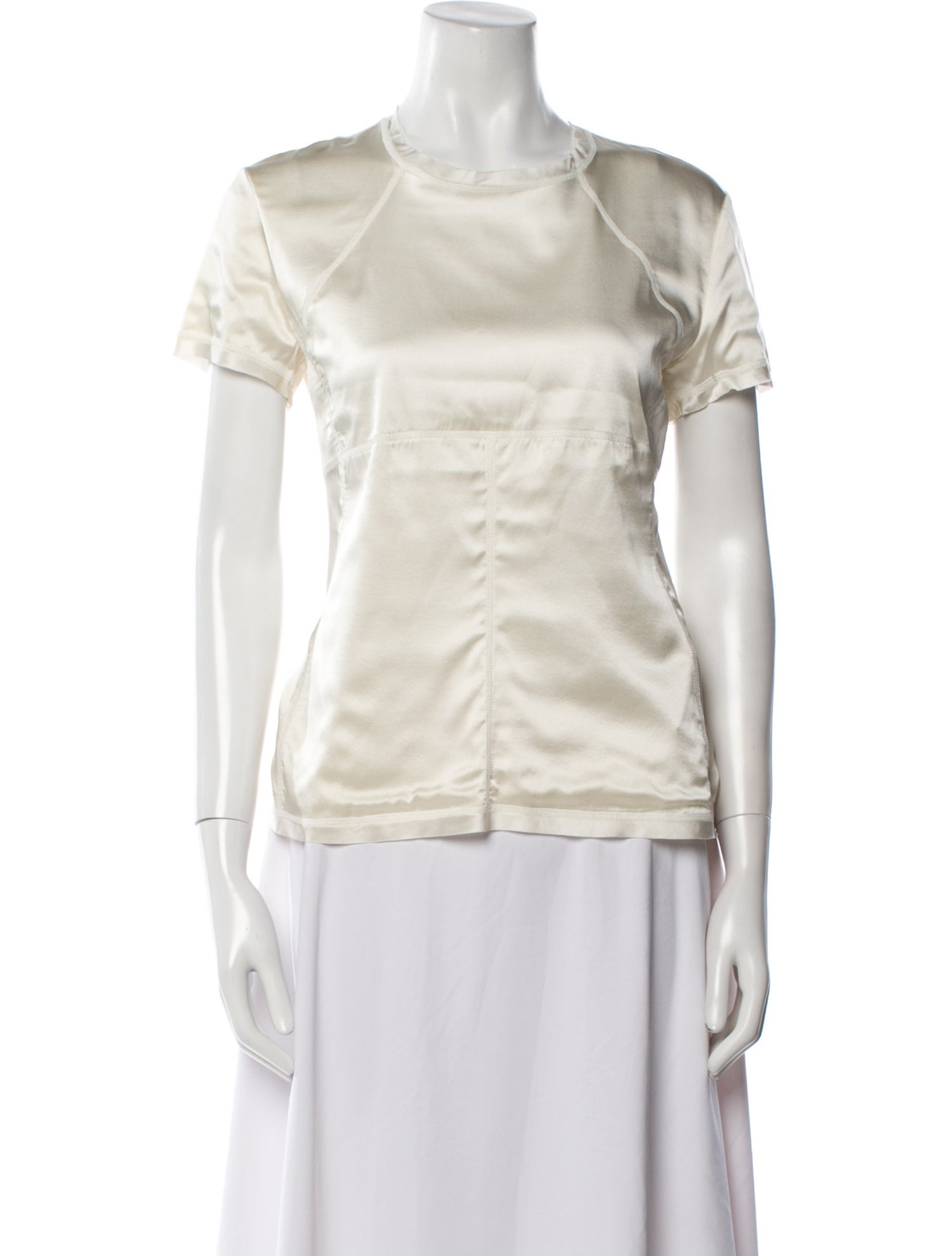 Ermanno Scervino Silk Crew Neck T-Shirt