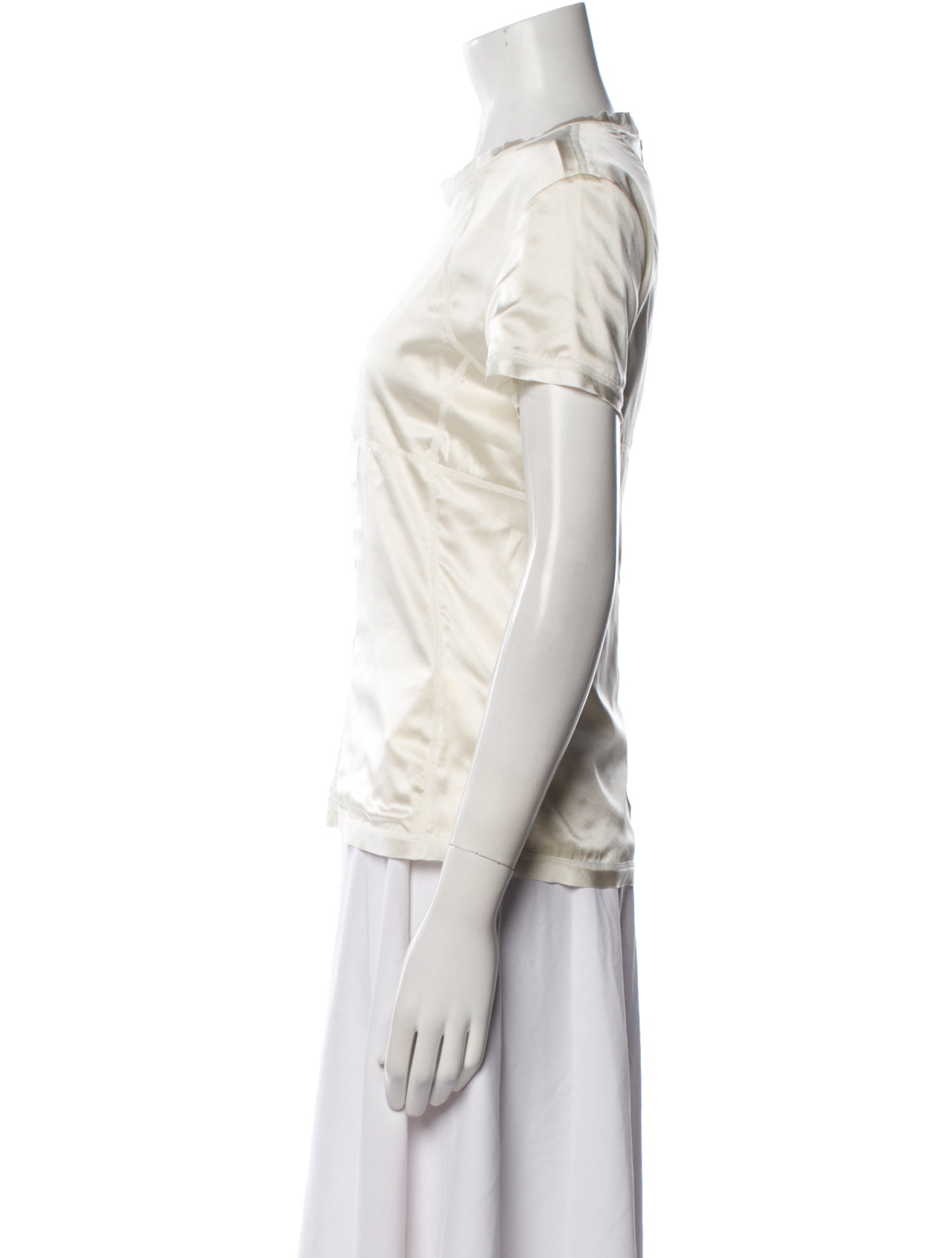 Ermanno Scervino Silk Crew Neck T-Shirt