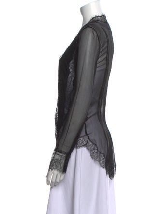 Ermanno Scervino Lace V-Neck Blouse