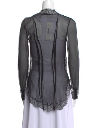 Ermanno Scervino Lace V-Neck Blouse