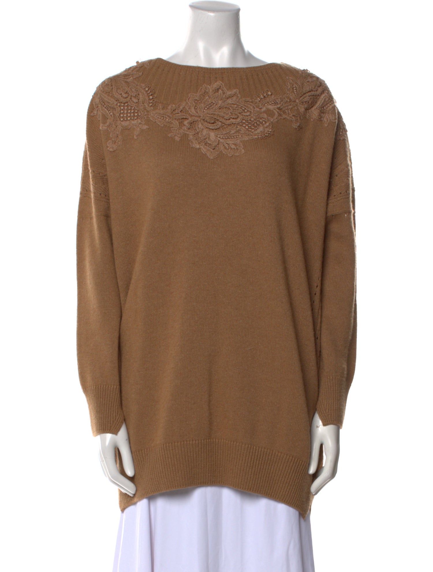 Ermanno Scervino Cashmere Bateau Neckline Sweater