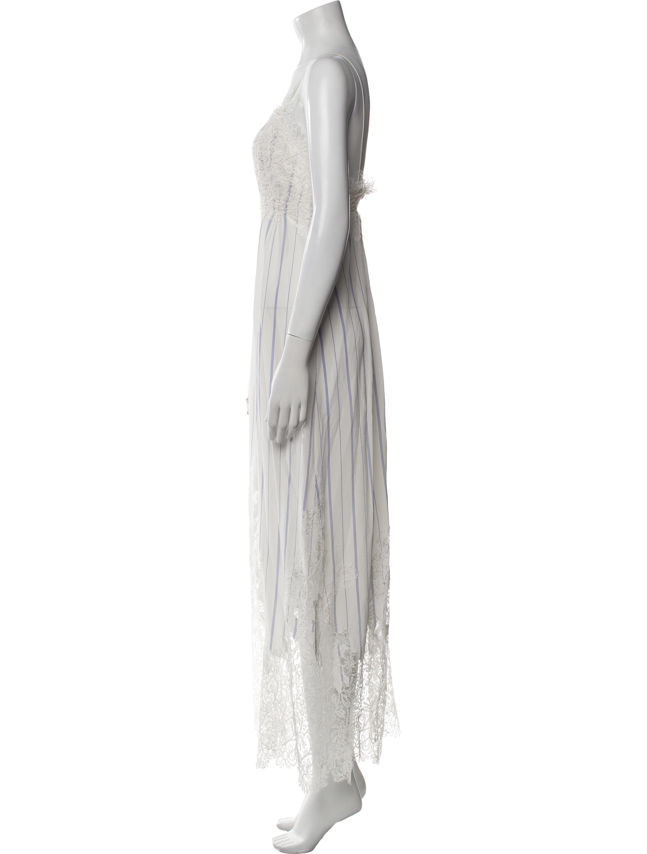 Ermanno Scervino Striped Long Dress