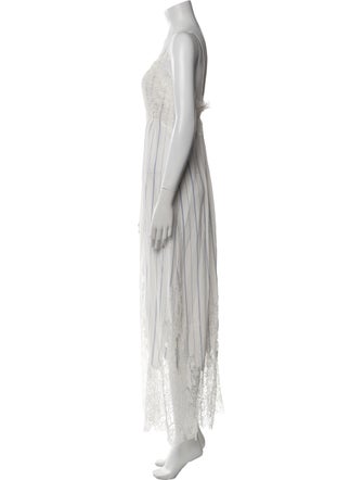 Ermanno Scervino Striped Long Dress