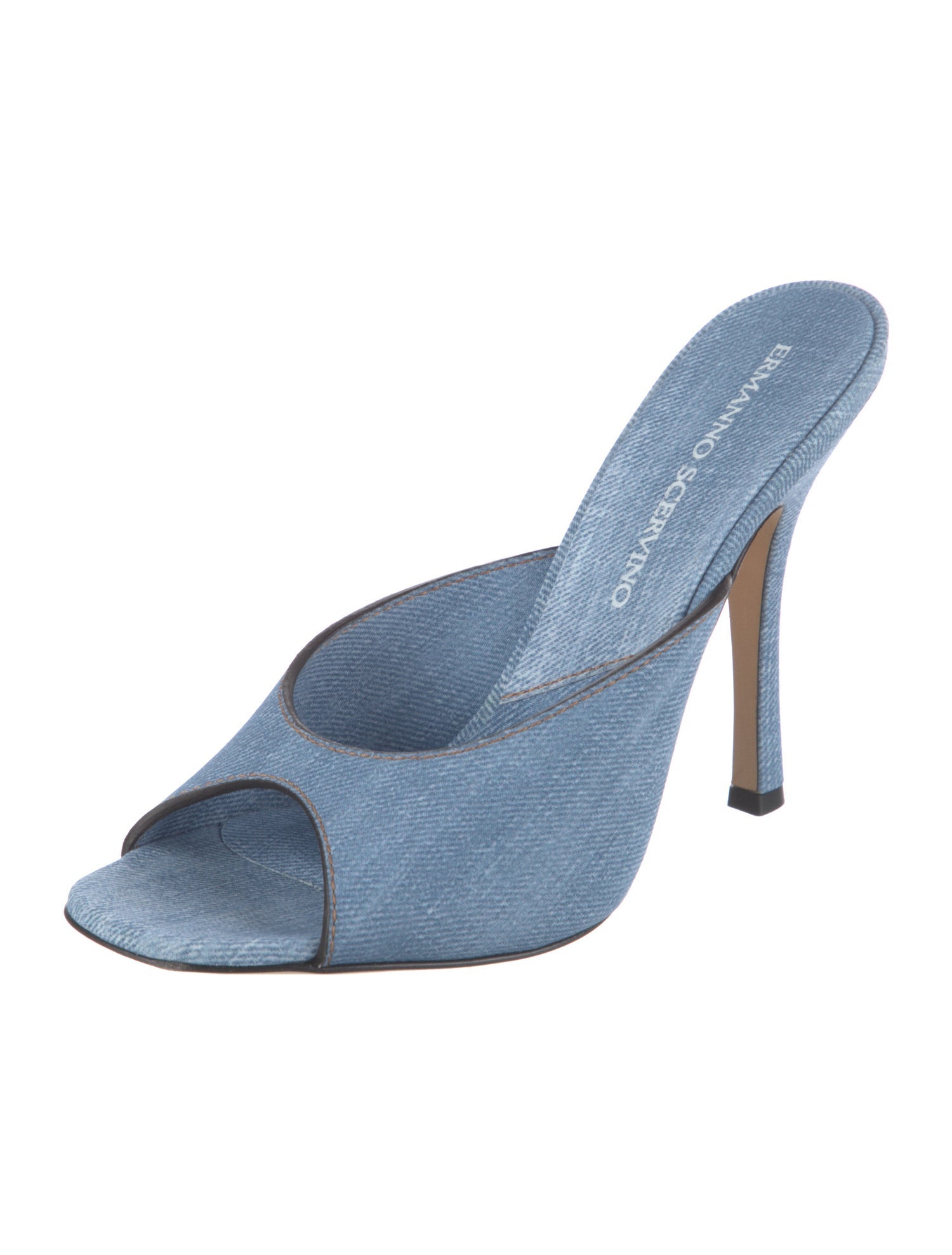 Ermanno Scervino Denim Slides w/ Tags