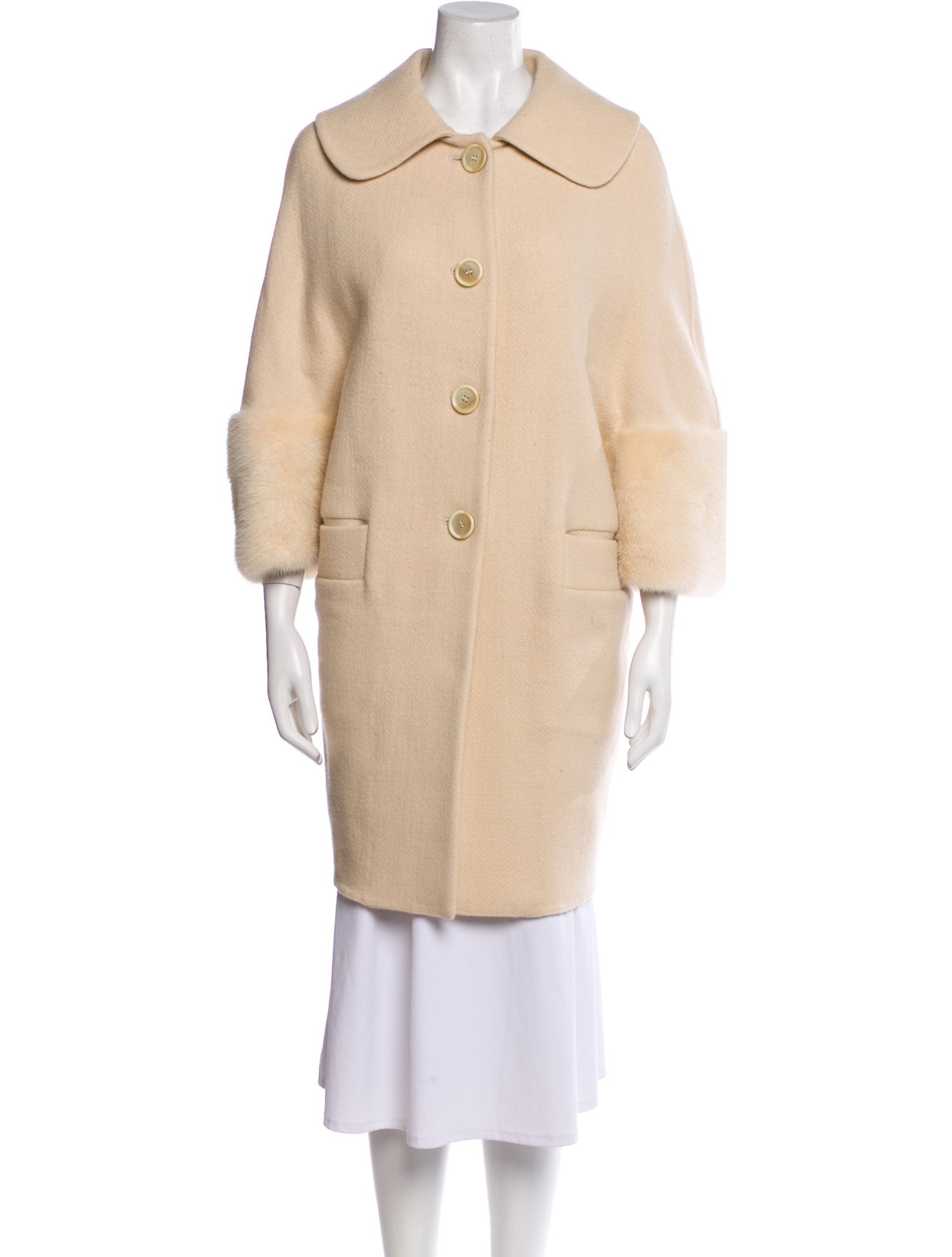 Ermanno Scervino Virgin Wool Trench Coat