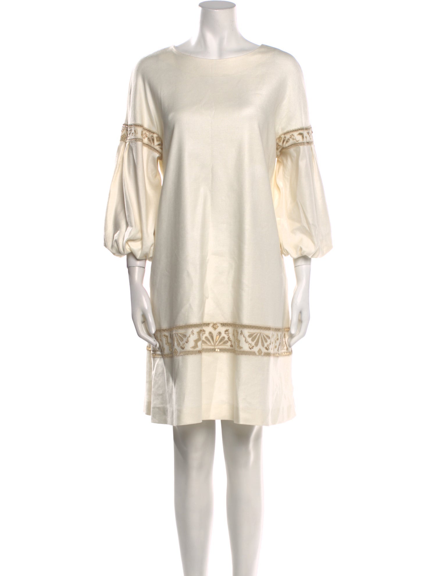 Ermanno Scervino Bateau Neckline Knee-Length Dress