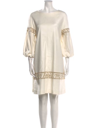 Ermanno Scervino Bateau Neckline Knee-Length Dress