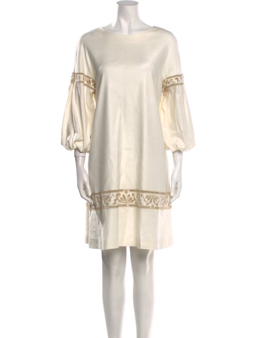 Ermanno Scervino Bateau Neckline Knee-Length Dress