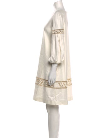 Ermanno Scervino Bateau Neckline Knee-Length Dress