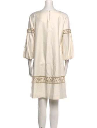 Ermanno Scervino Bateau Neckline Knee-Length Dress