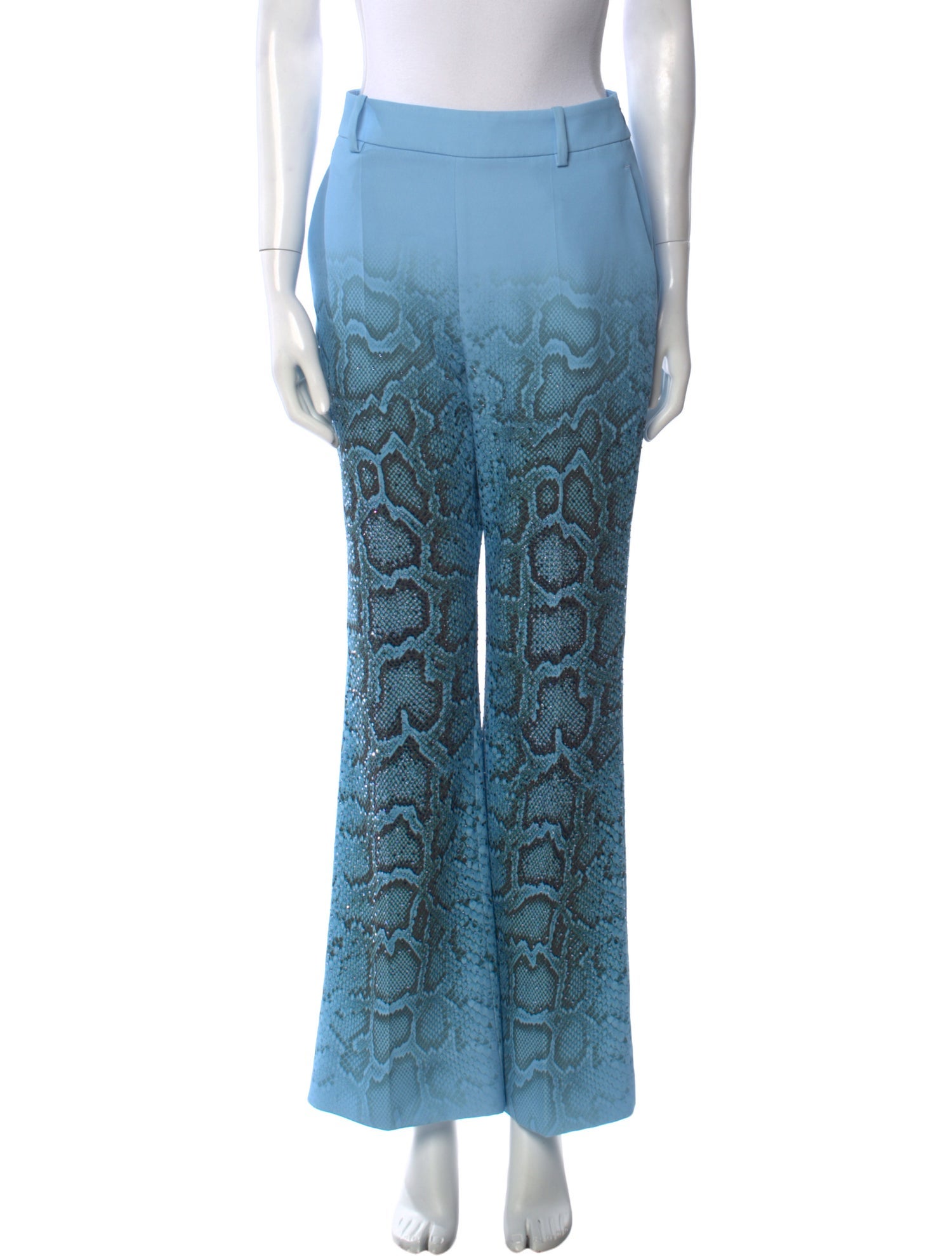 Ermanno Scervino Animal Print Wide Leg Pants