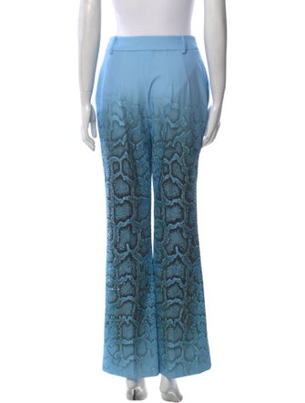 Ermanno Scervino Animal Print Wide Leg Pants