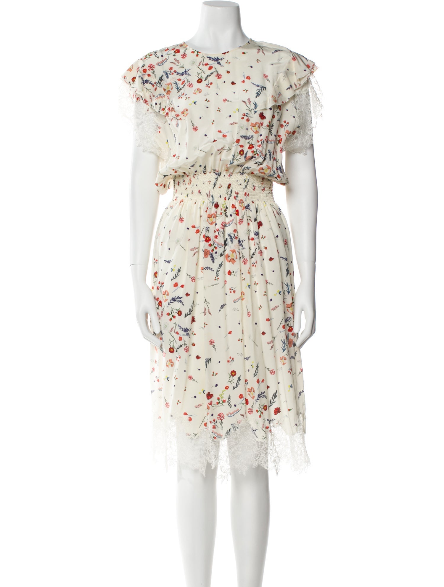 Ermanno Scervino Silk Midi Length Dress