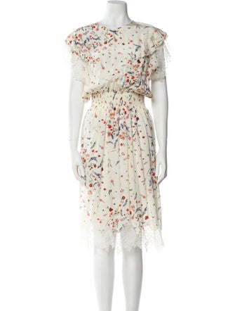 Ermanno Scervino Silk Midi Length Dress