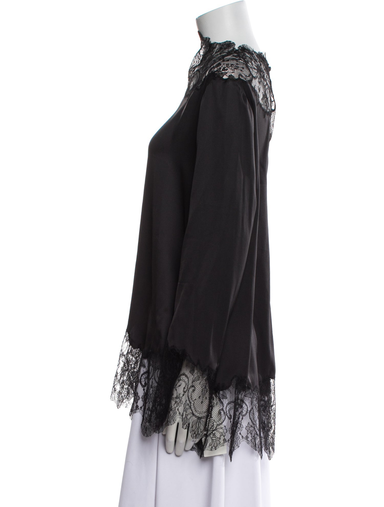 Ermanno Scervino Silk Mock Neck Blouse