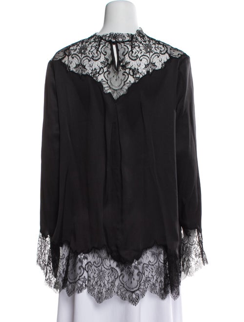 Ermanno Scervino Silk Mock Neck Blouse