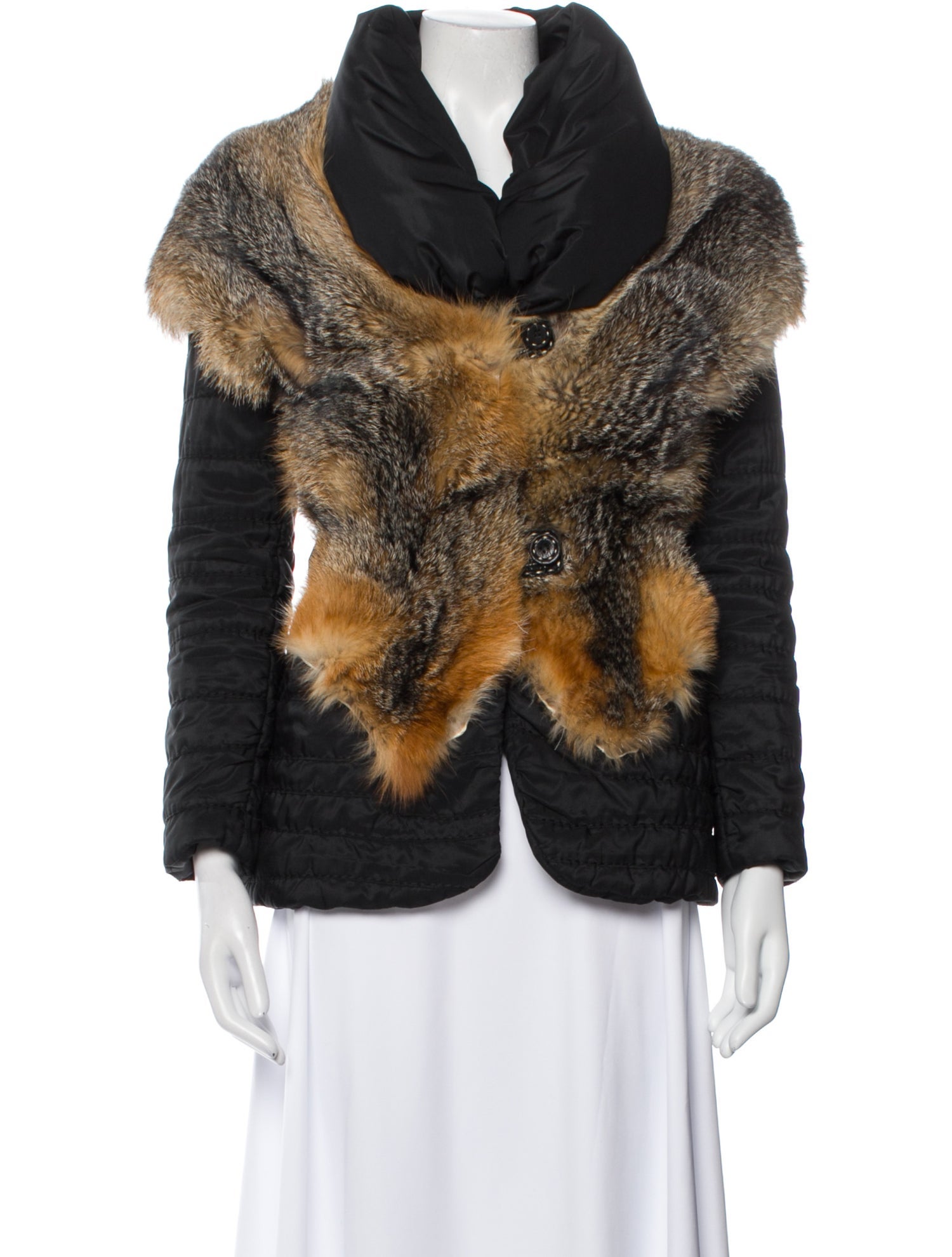 Ermanno Scervino Animal Print Down Jacket