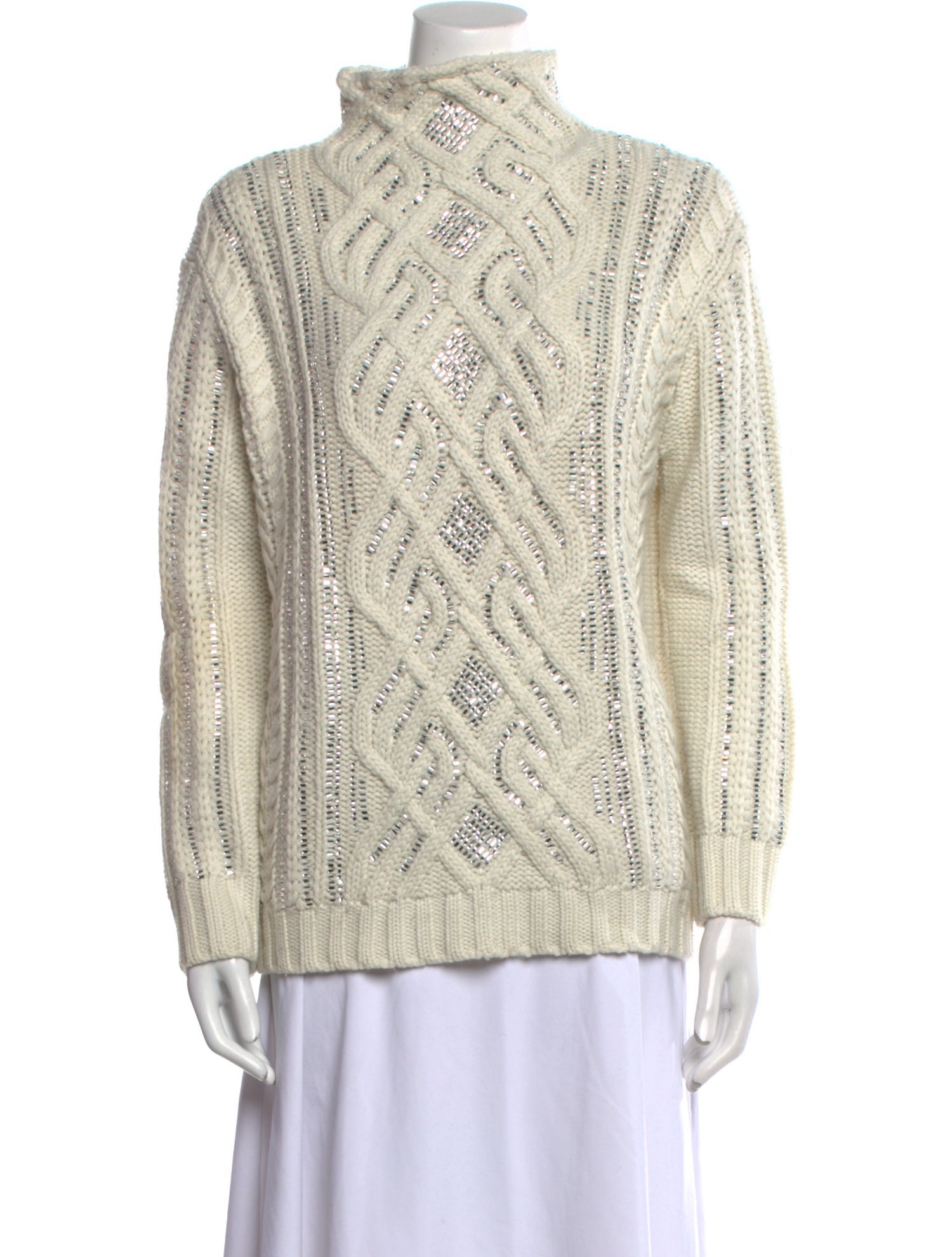 Ermanno Scervino Wool Mock Neck Sweater