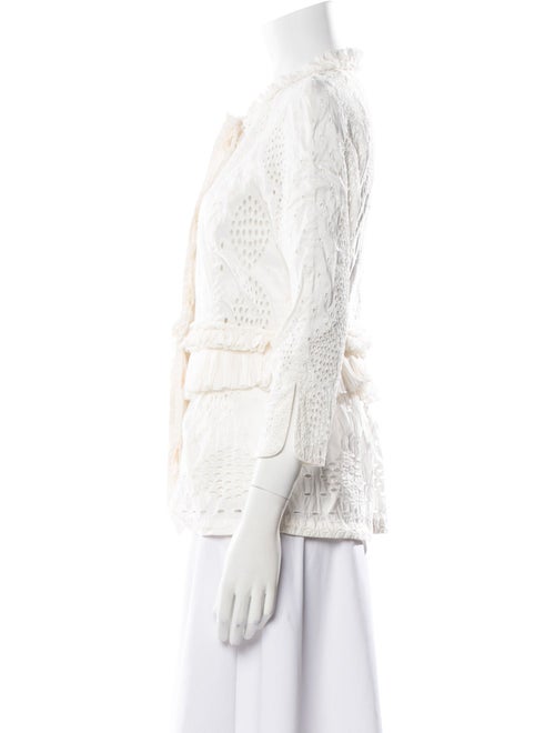 Ermanno Scervino Crew Neck Three-Quarter Sleeve Blouse