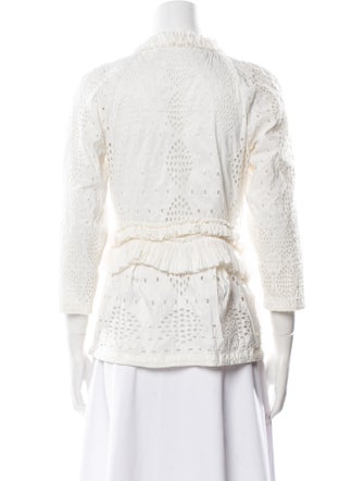 Ermanno Scervino Crew Neck Three-Quarter Sleeve Blouse