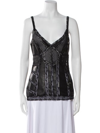 Ermanno Scervino Silk V-Neck Top