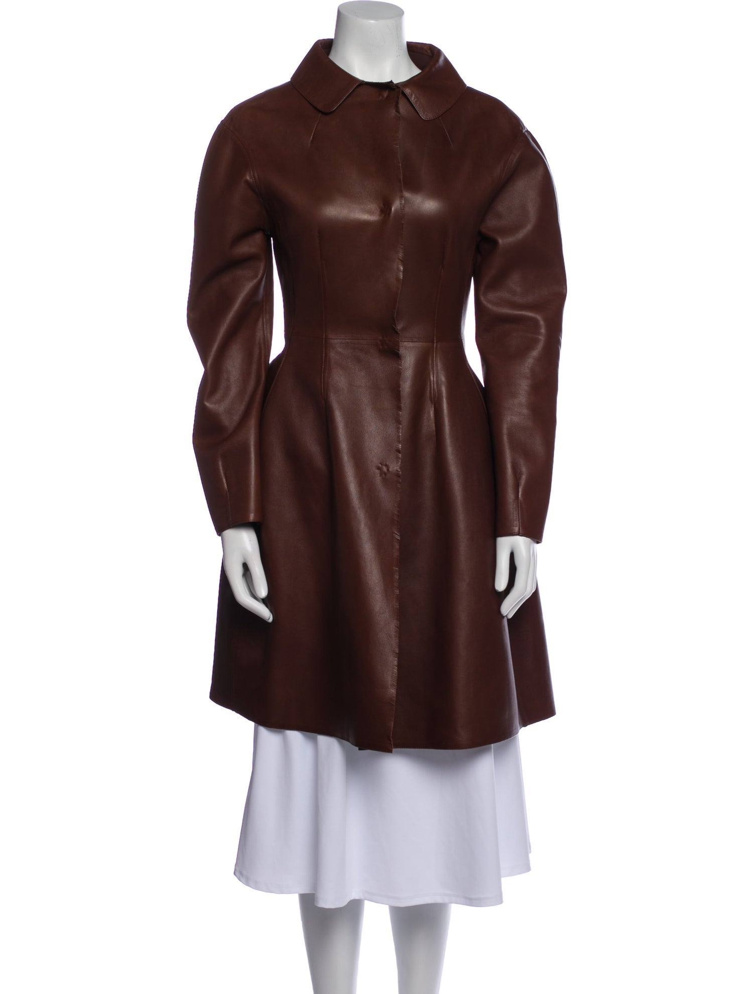 Ermanno Scervino Leather Trench Coat