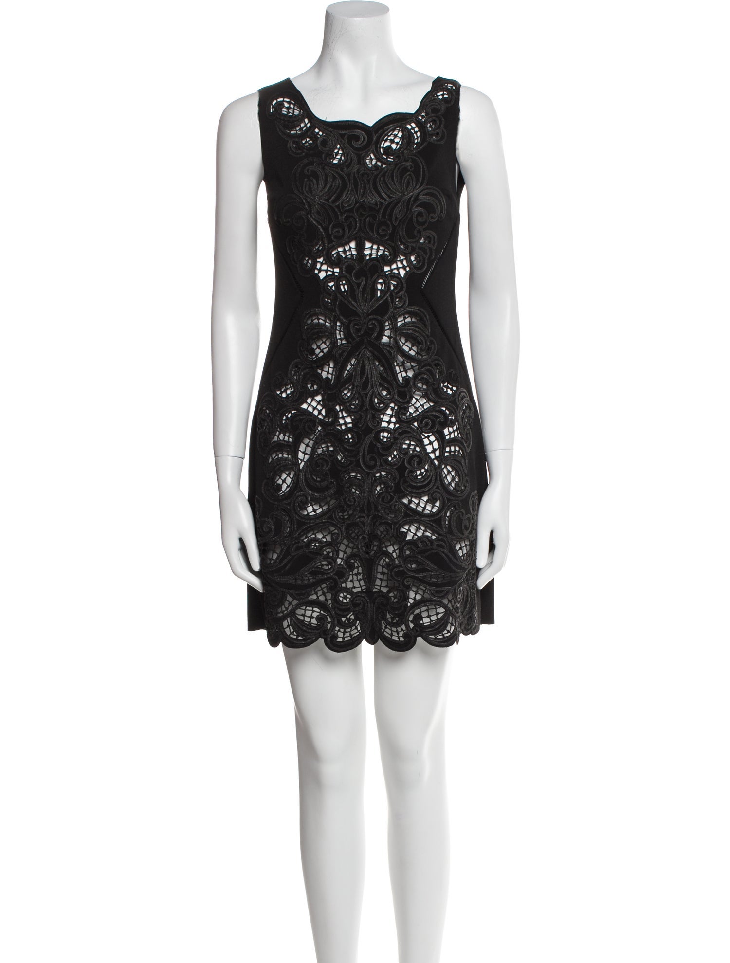 Ermanno Scervino Lace Pattern Mini Dress
