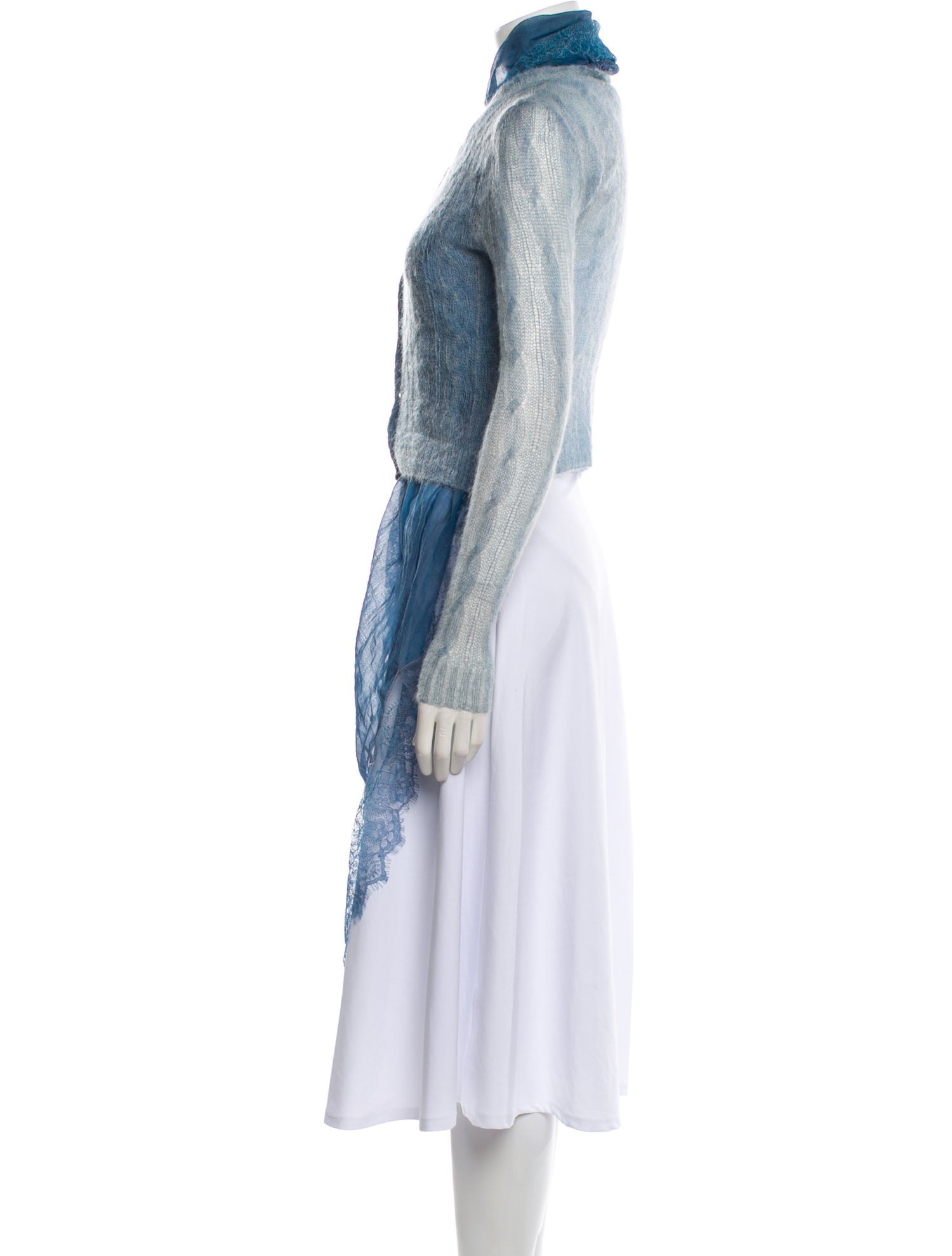 Ermanno Scervino Mohair Lace Pattern Sweater