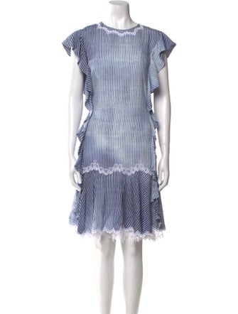 Ermanno Scervino Striped Knee-Length Dress