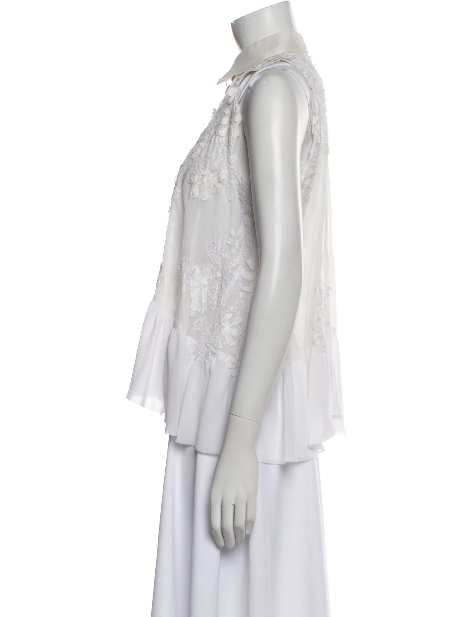 Ermanno Scervino Mock Neck Sleeveless Blouse