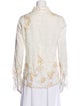 Ermanno Scervino Linen Printed Button-Up Top