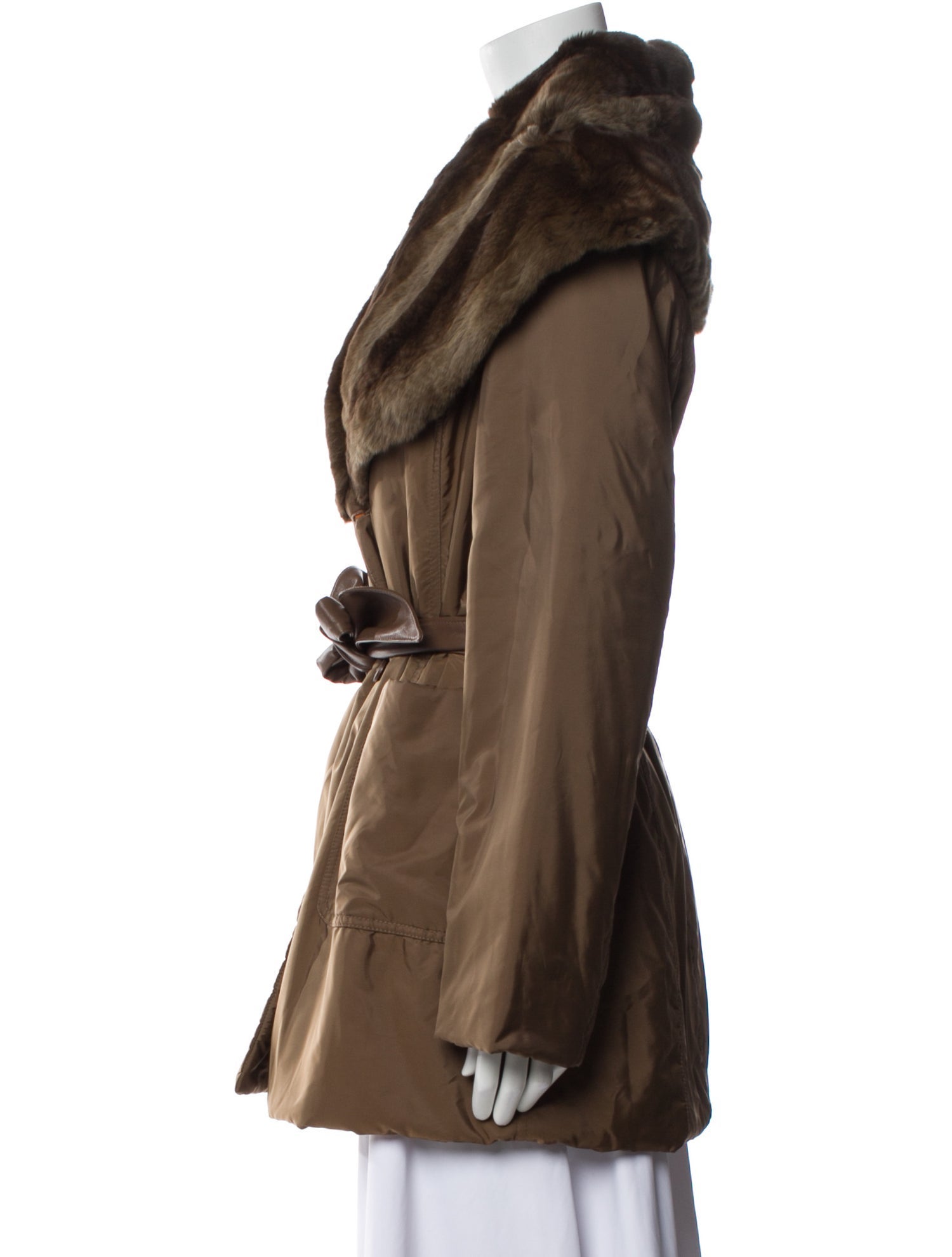 Ermanno Scervino Nylon Faux Fur Coat