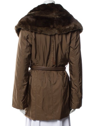 Ermanno Scervino Nylon Faux Fur Coat