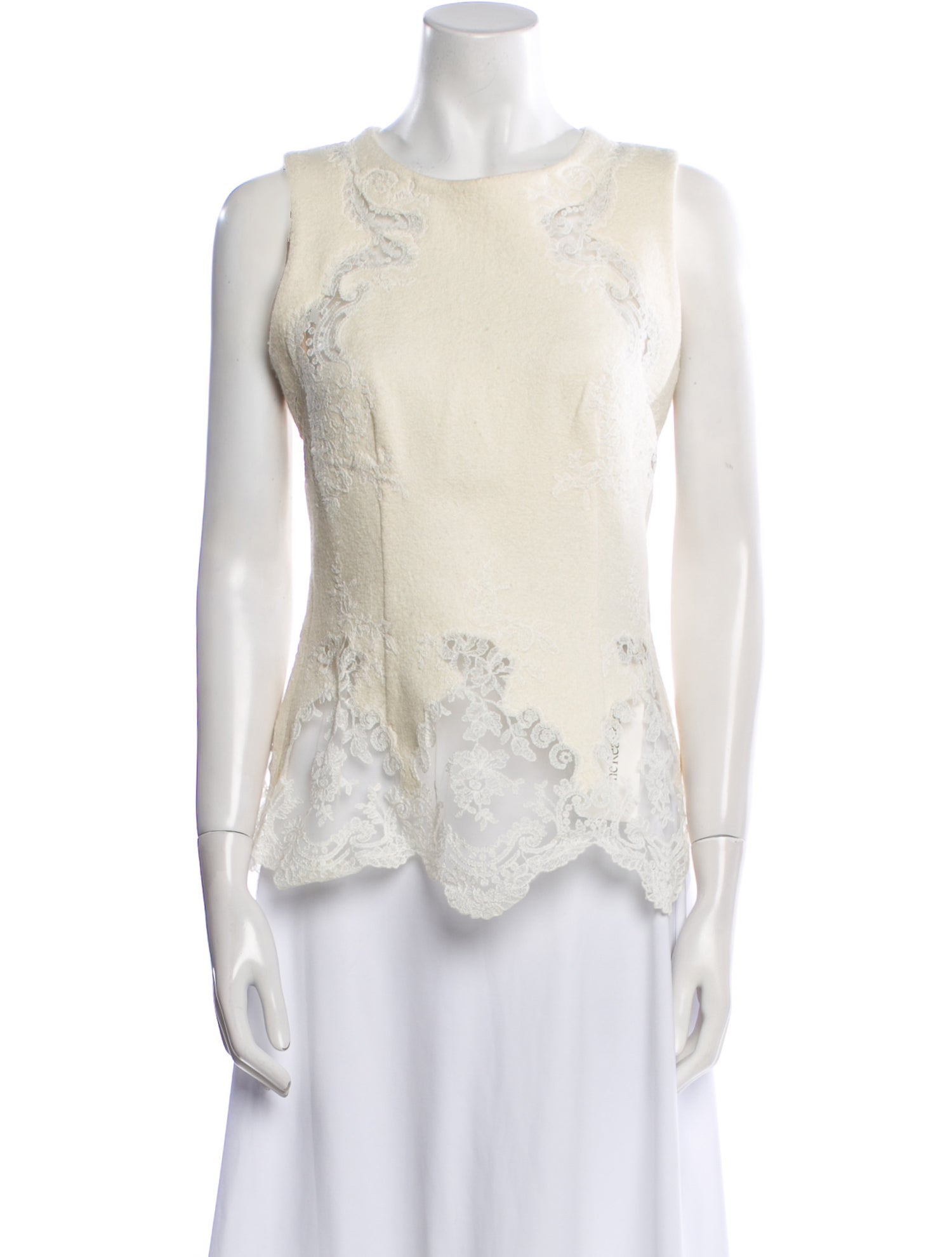 Ermanno Scervino Wool Lace Pattern Blouse