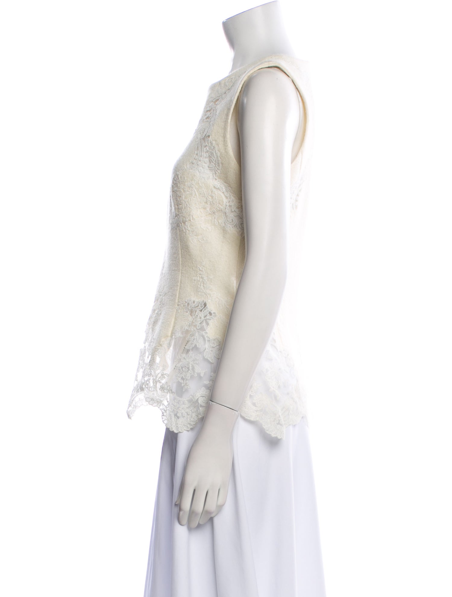 Ermanno Scervino Wool Lace Pattern Blouse