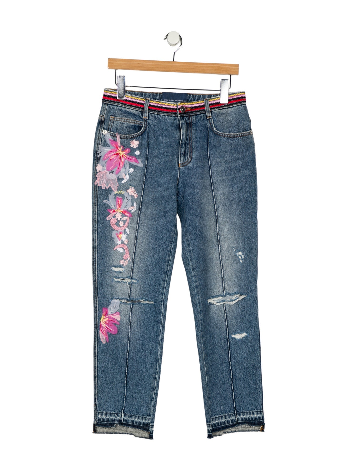 Ermanno Scervino Mid-Rise Straight Leg Jeans