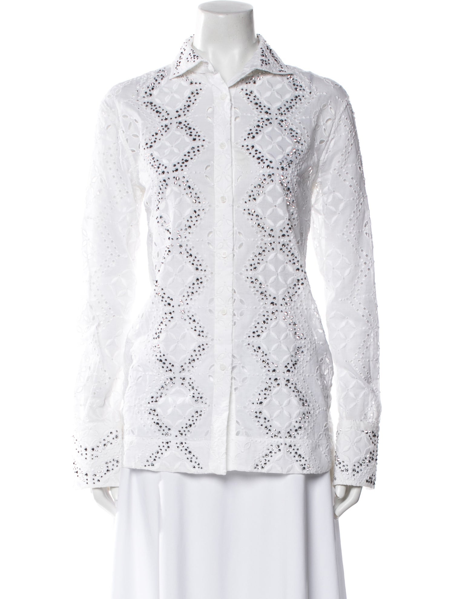 Ermanno Scervino Long Sleeve Button-Up Top